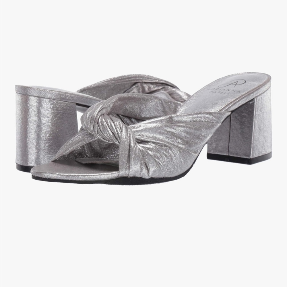 Adrianna Papell Women's ANYA Heeled Sandal Silver 11 M